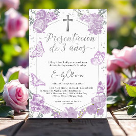 Apresentação 3 años Espanhol Convite Borboleta