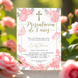 Apresentação 3 años Espanhol Convite Borboleta