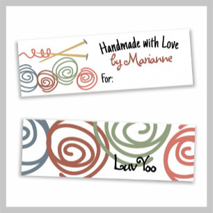 Apresentação de artesanatos de tricô de agulhas co