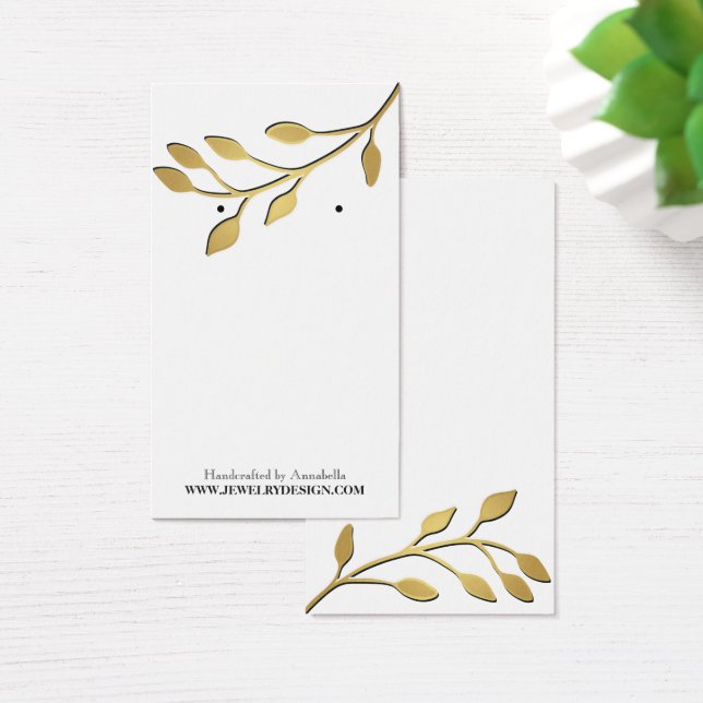 Apresentação de Joias com Folha de Ouro com Orelha (Mesa)