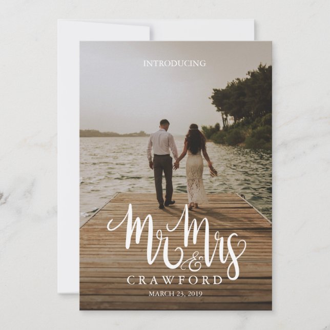 Apresentação do anúncio de casamento entre o Sr. e (Frente)