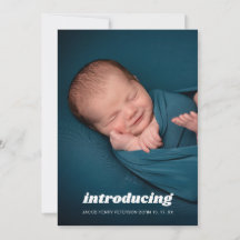 Apresentação do anúncio de nascimento do bebê foto