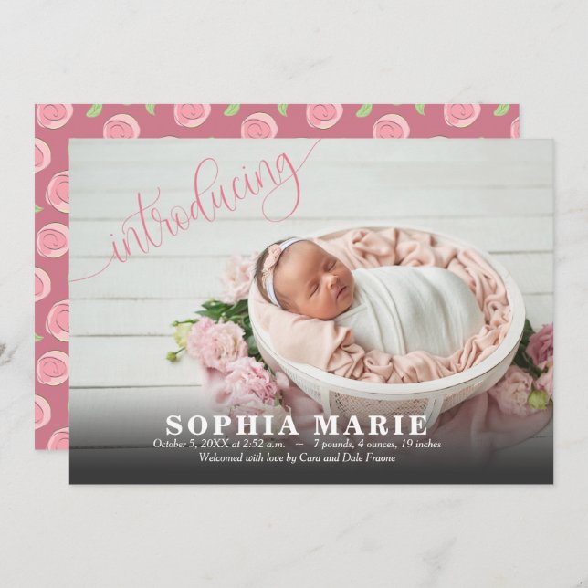 Apresentando Anúncios de Nascimento Rosa com Foto  (Frente/Verso)