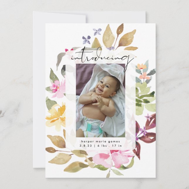 Apresentando Foto Simples Moderna de Quadro Floral (Frente)