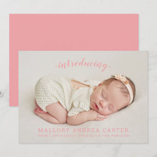 Apresentando Nosso Anúncio De Nascimento Da Foto 