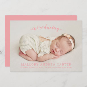 Apresentando Nosso Anúncio De Nascimento Da Foto D