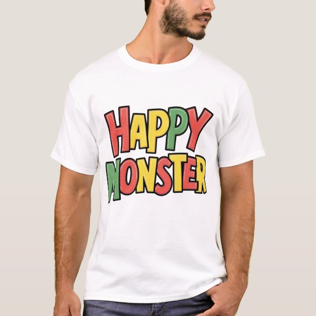 Apresentando O Feliz Monstro 💩 T-Shirt 👕 (Frente)