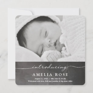 Apresentando o recém-nascido Anúncio do bebê