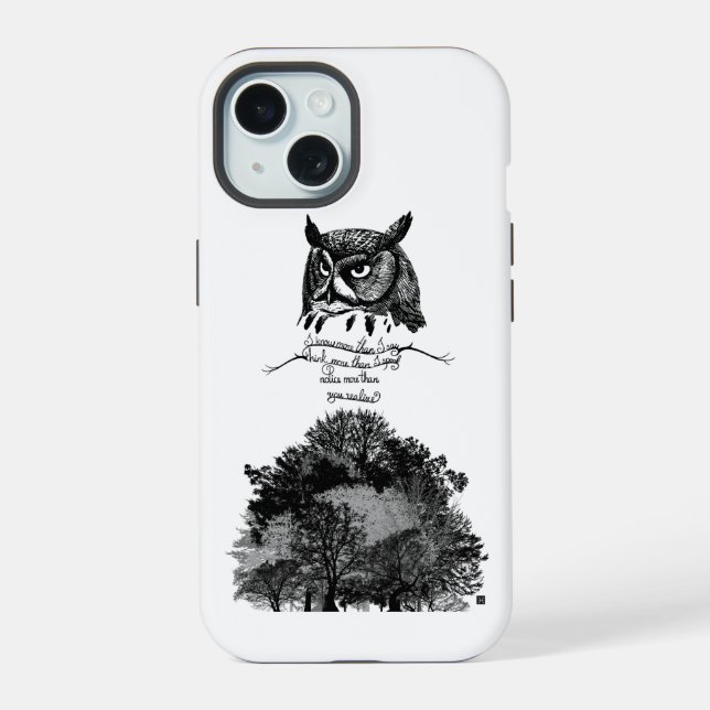 Apresentar a sabedoria do Empath Owl ilustra citaç (Verso)