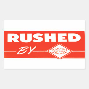 Apressado por etiquetas expressas da estrada de