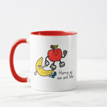 Apresse-se Estamos Atrasados Caneca de Café de Fru