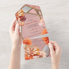 Apricot Crush Color 2024 com Suculentes