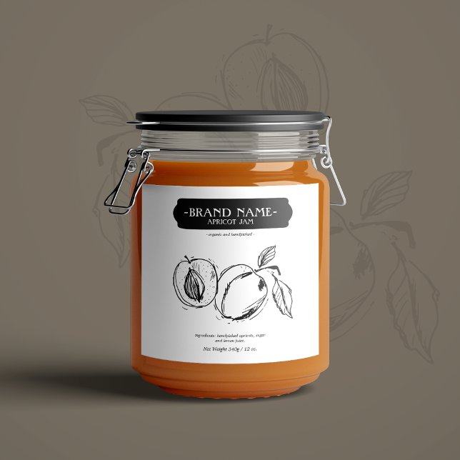 Apricot Jam Label Packaging Design (Criador carregado)