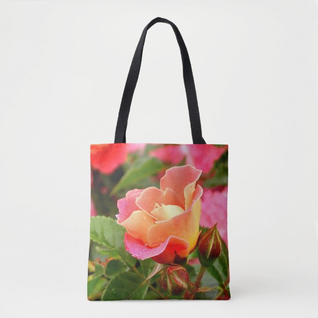 Apricot Rosa Tote Bag (Frente)