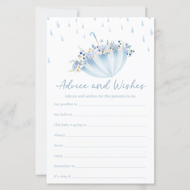 April Bring May Flowers Shower Advice & Wish Game (Frente)