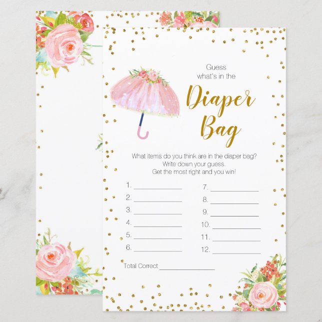 April Chá adivinha o que há na Fralda? (Frente/Verso)