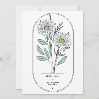 April Daisy Birth Flower Impressão