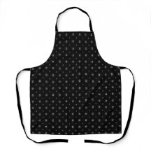 Apron All-Over-Impressão preto e branco