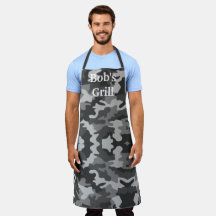 Apron Comercial de Camuflagem de cinzas