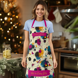 Apron de abertura de Abstrato moderno com nome per