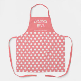 Apron de Bolinhas Rosa Personalizadas