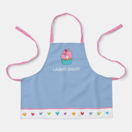 Apron de Cupcake personalizado para raparigas