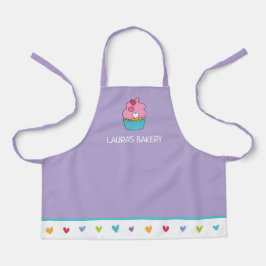 Apron de Cupcake personalizado para raparigas