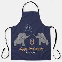 apron de elefante fofo do aniversário de casamento