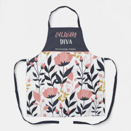 Apron de Mulheres Florais Personalizadas no Verão