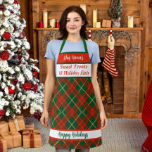 Apron de Xadrez de Férias "Doce Tratamentos"