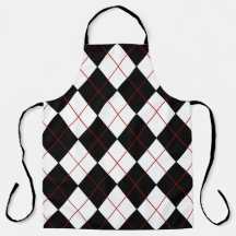 Apron do Argyle Negro e Branco