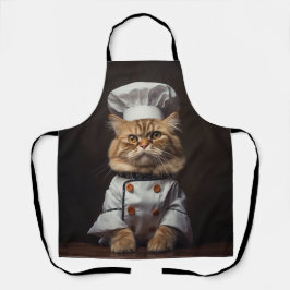 Apron engraçado para capas de gato e cozinheiros