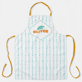 Apron Personalizado de Padrão de Seta Azul do Boho