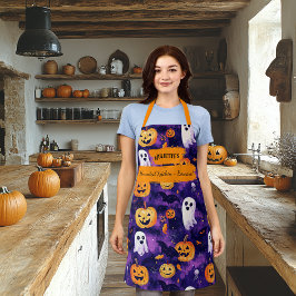 Apron Puro do Halloween com Pumpkins, Fantasmas, M