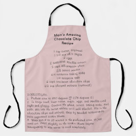 Apron Rosa Rosa Pincel de Receita Personalizada