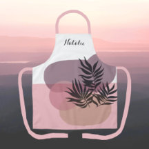 Apron Tropical Rosa-Abstrato de Pastel Suave