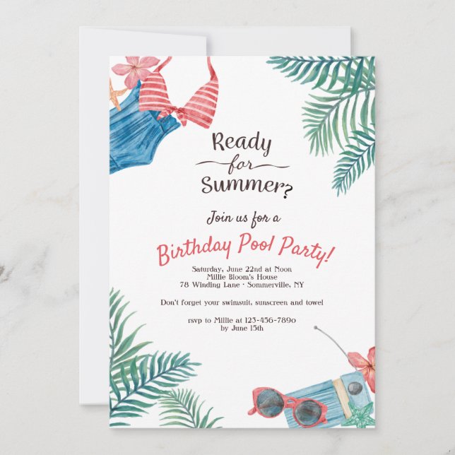 Apronte para o verão? Convite (Frente)
