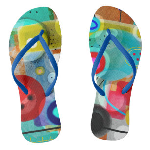 Aprovação Chinelos Arte Abstrata