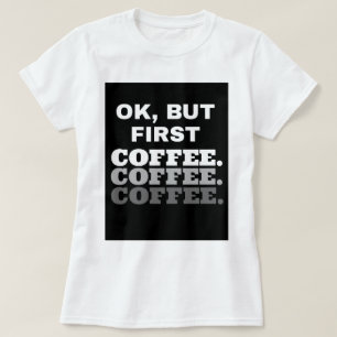 Aprovação, mas primeiro café: T-shirt básico d