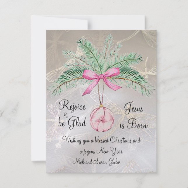 Aproveite e fique feliz com o cartão de Natal (Frente)