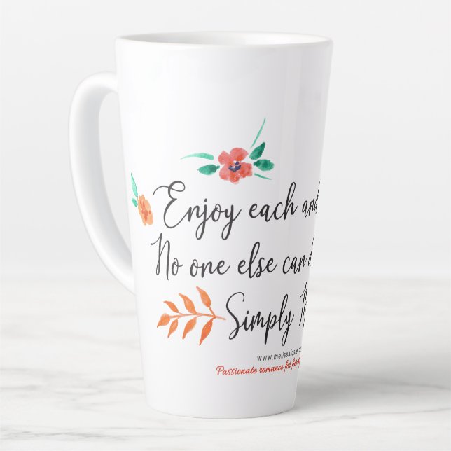 Aproveite todos os dias caneca latta (Ângulo esquerdo)