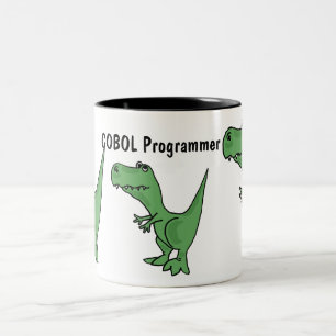 AQ- caneca do dinossauro do programador de COBOL