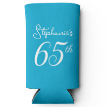 Aqua Blue Cheers para 65 anos 65 Festa de aniversá