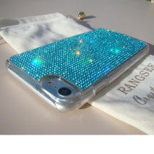 Aqua Blue Crystal iPhone 7/8 Sparkly Minúscula