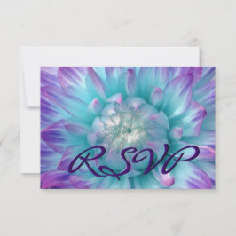AQUA BLUE Dahlia RSVP Resposta Nupcial