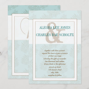 Aqua Blue e Brown deixam convite para casamento