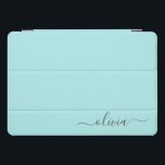 Aqua Blue Teal Modern Script Girly Monographic Nam<br><div class="desc">Caso De Laptop Do Nome Do Monograma Simples De Script De Teal Azul Aqua. Isto faz o doce e perfeito aniversário de 16 anos,  casamento,  chá de panela,  aniversário,  chá de fraldas ou festa de solteira presente para alguém que ama luxo de luxo e estilos quíticos.</div>