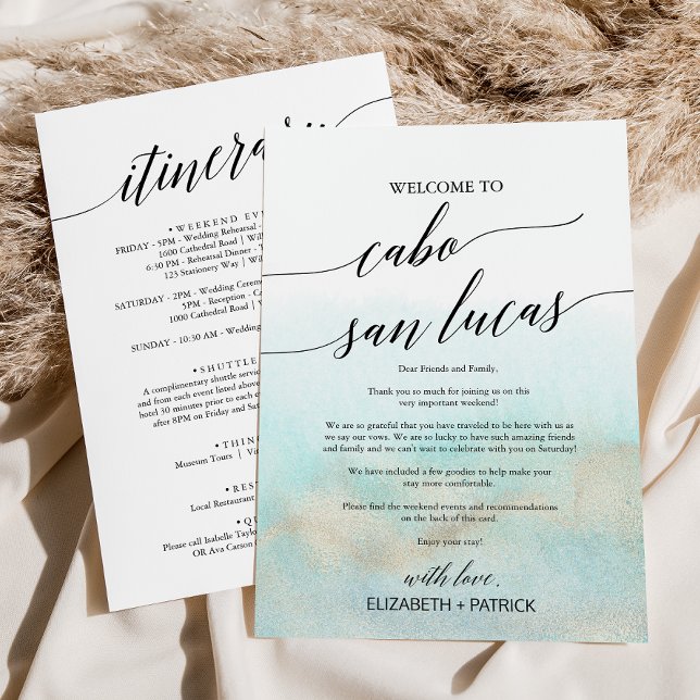 Aqua Cabo San Lucas - Letra de boas-vindas e Itine (Criador carregado)