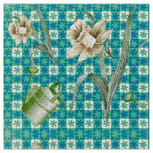 Aqua Daffidols Tecido