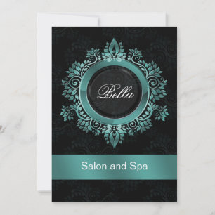 aqua damask Business Obrigado Cartões